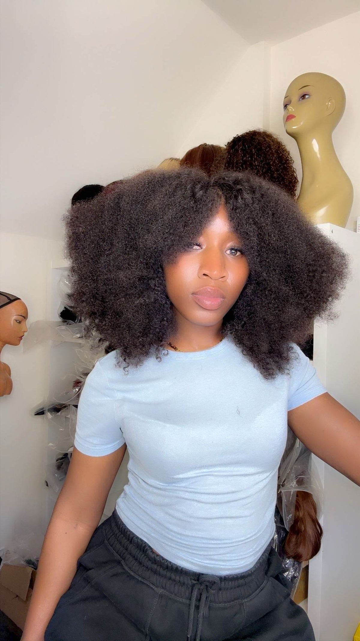 Afro Wig with full textured hair and natural-looking volume