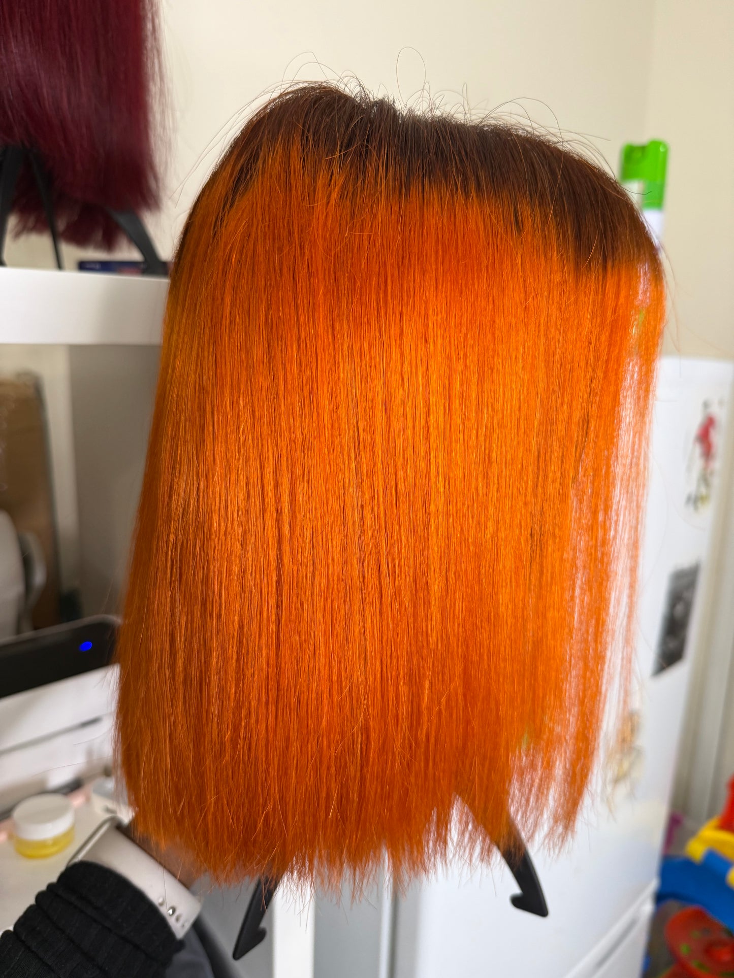 Orange Bob wig - SawaShine