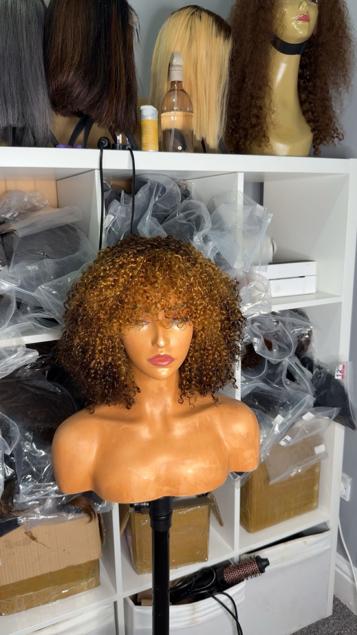Fringe curly wig - SawaShine