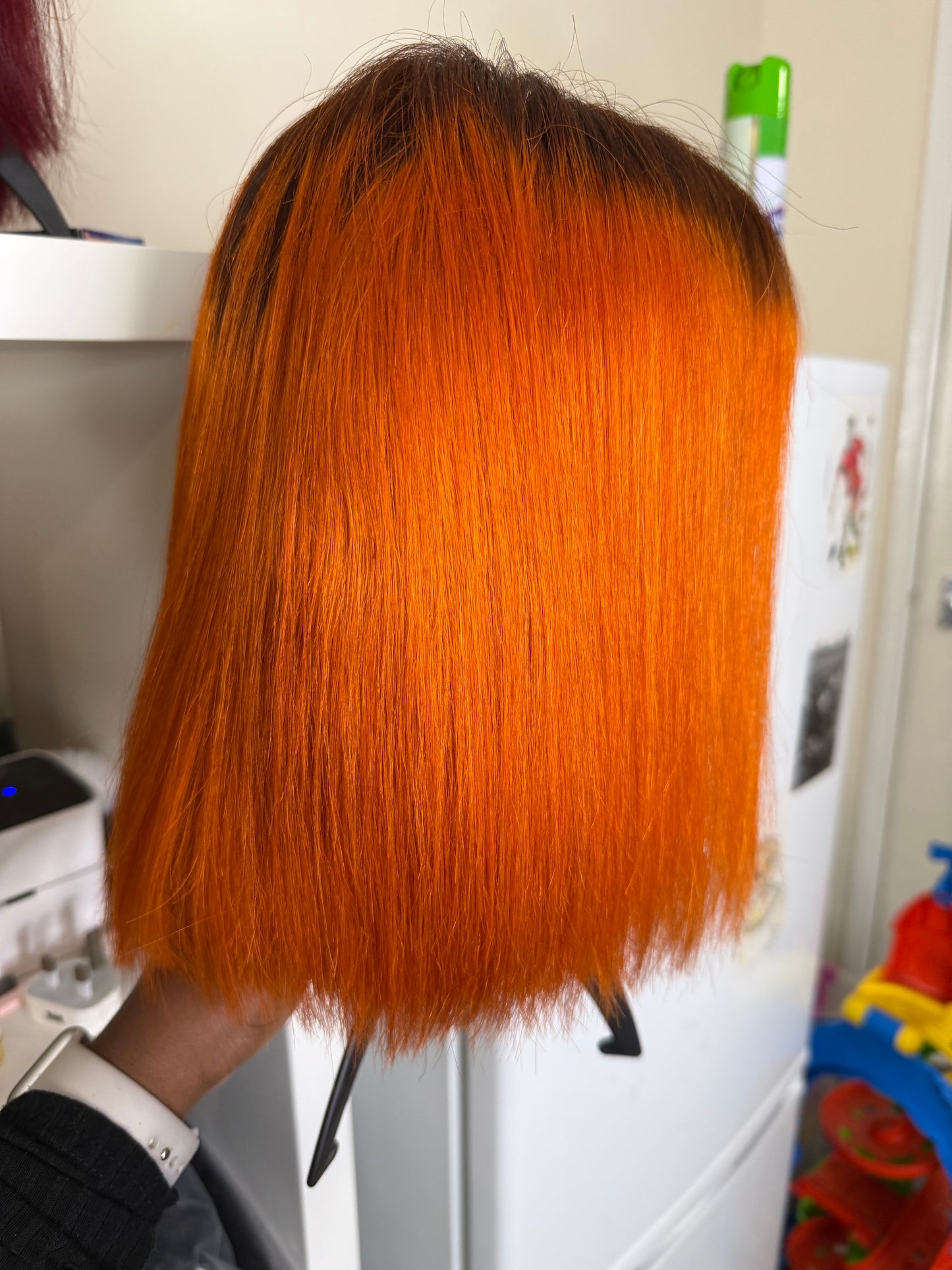 Orange Bob wig - SawaShine