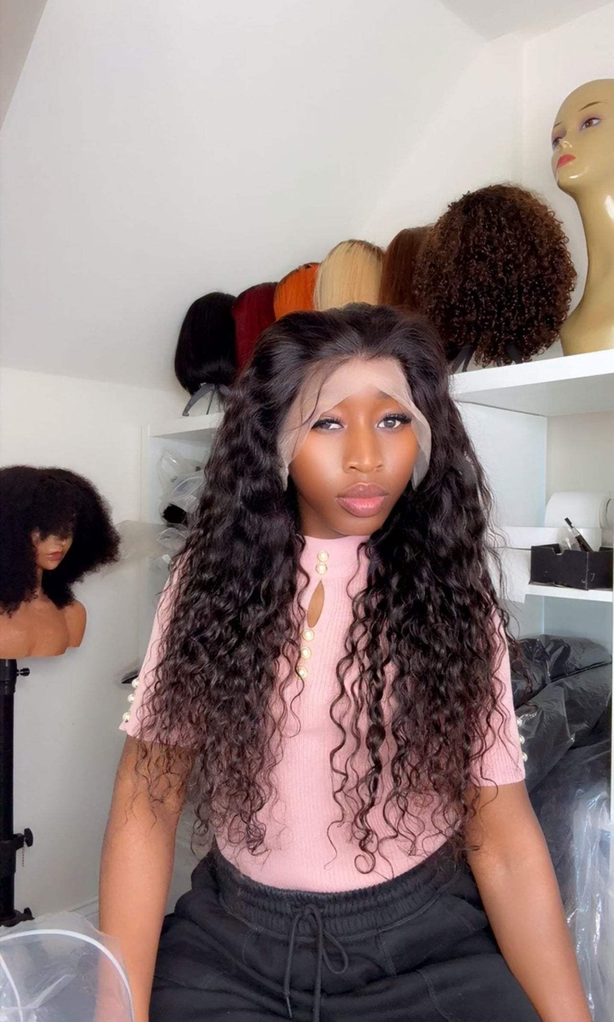 Water Wave Wig with soft flowing waves and natural-looking wavy texture