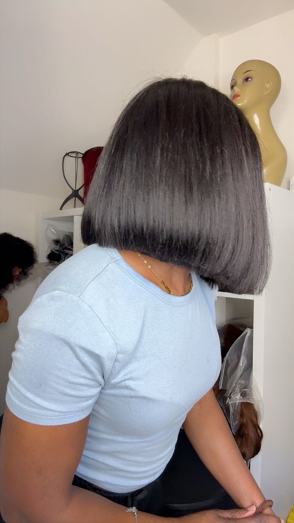 Black Bob Wig - SawaShine