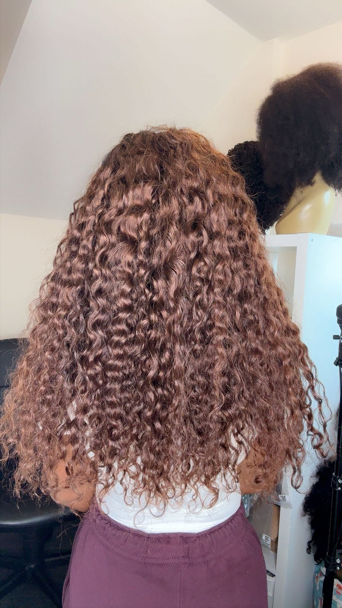 20-inch water wave wig with 13x4 transparent lace frontal and 250% density